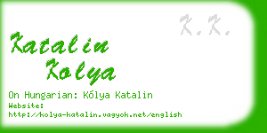 katalin kolya business card