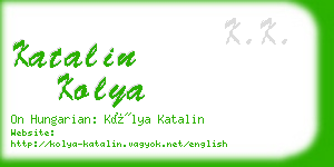 katalin kolya business card